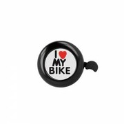 Dzwonek do roweru Forever Outdoor - I love my bike - czarny - 5,5 cm nazwa