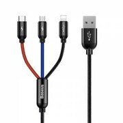 Kabel USB Baseus 3w1 USB-C / Lightning / Micro 3,5A 0,3m nazwa