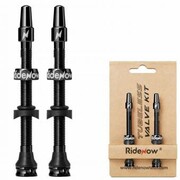 Wentyle bezdętkowe RideNow tubeless 45mm zaworki presta FV czarne, para nazwa