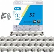 Łańcuch KMC S1 112 ogniw nierdzewny srebrny, spinka, BOX nazwa