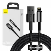 Kabel USB do Lightning Baseus Tungsten Gold, 2.4A, 2m czarny nazwa