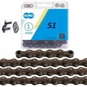 Łańcuch KMC S1 112 ogniw brązowy, spinka, BOX nazwa