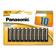 Bateria alkaliczna, AA, 1.5V, Panasonic, blistr, 10-pack, Alkaline power nazwa