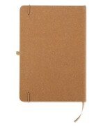 Notes z recyklingowanego PU, GLITZO A5 brązowy z logo