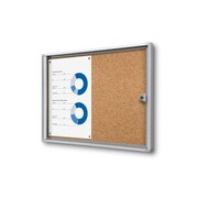 Gablota korkowa XSC 2xA4 44x31 cm zamykana na kluczyk do użytku wewnętrznego gablota wewnętrzna gablota ogłoszeniowa gablota informacyjna tablica ogłoszeń tablica informacyjna