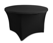Obrus do stołu eventowego okrągłego fi122 cm - Czarny
