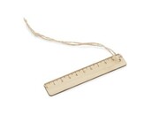 Linijka 10 cm ze sznurkiem LINIFY beżowy (naturalny) z logo