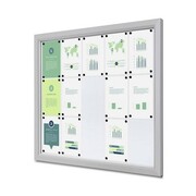 Gablota magnetyczna SLM 15xA4 108x91 cm z certyfikatem trudnopalności B1 zamykana na kluczyk do użytku zewnętrznego gablota zewnętrzna gablota ogłoszeniowa gablota informacyjna tablica ogłoszeń tablica informacyjna ogniotrwała