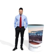 Wydruk do tekstylnej lady wystawienniczej Owalnej