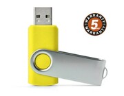 Pamięć USB TWISTER 8 GB żółty z logo