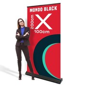 Rollup Mondo Black 100 x 200 cm stojak reklamowy rozwijany z opcją wydruku