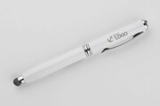 Długopis touch QUATRO biały z logo