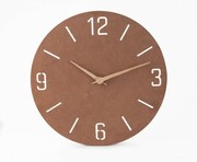 Zegar ścienny NATURAL brązowy z logo