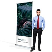 Rollup dwustronny Edge 100 x 200 cm stojak reklamowy rozwijany z opcją wydruku