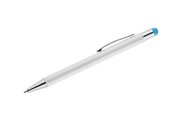 Długopis touch BIANCO błękitny z logo