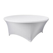Obrus do stołu eventowego ø 183 cm - Biały