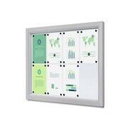 Gablota magnetyczna SLM 8xA4 84x59 cm z certyfikatem trudnopalności B1 zamykana na kluczyk do użytku zewnętrznego gablota zewnętrzna gablota ogłoszeniowa gablota informacyjna tablica ogłoszeń tablica informacyjna ogniotrwała