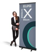 Rollup Eclipse 85 x 200 cm czarny stojak reklamowy rozwijany z opcją wydruku