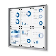 Gablota magnetyczna XS 6xA4 66x61 cm zamykana na kluczyk do użytku wewnętrznego gablota wewnętrzna gablota ogłoszeniowa gablota informacyjna tablica ogłoszeń tablica informacyjna
