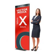 Stand reklamowy Vector Media 60 x 160 cm z wydrukiem