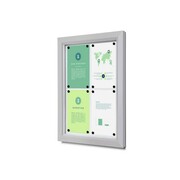 Gablota magnetyczna SLM 4xA4 42x59 cm z certyfikatem trudnopalności B1 zamykana na kluczyk do użytku zewnętrznego gablota zewnętrzna gablota ogłoszeniowa gablota informacyjna tablica ogłoszeń tablica informacyjna ogniotrwała