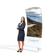 Stand reklamowy Tekstylny Slant 0,9 x 2,2 m z wydrukiem jednostronnym