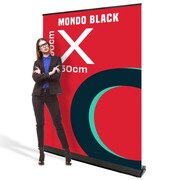 Rollup Mondo Black 150 x 200 cm stojak reklamowy rozwijany z opcją wydruku