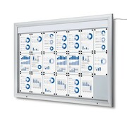 Zewnętrzna gablota magnetyczna ILLUMO 21xA4 147x89 cm z podświetleniem LED zamykana na kluczyk do użytku zewnętrznego gablota zewnętrzna gablota ogłoszeniowa gablota informacyjna tablica ogłoszeń tablica informacyjna