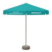 Parasol gastronomiczny 2x2 - okrągły z indywidualnym nadrukiem ogrodowy barowy parasol restauracyjny piwny handlowy parasol hotelowy parasol reklamowy