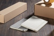 Notes z recyklingowanej bawełny BIVELLO A5 beżowy (naturalny) z logo