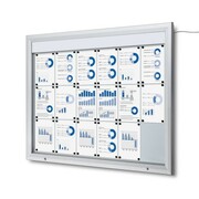 Zewnętrzna gablota magnetyczna ILLUMO 18xA4 126x89 cm z podświetleniem LED zamykana na kluczyk do użytku zewnętrznego gablota zewnętrzna gablota ogłoszeniowa gablota informacyjna tablica ogłoszeń tablica informacyjna