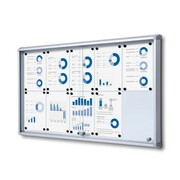 Gablota magnetyczna SL 10xA4 110x61 cm z przesuwanymi drzwiami zamykana na kluczyk do użytku wewnętrznego gablota wewnętrzna z certyfikatem trudnopalności B1 gablota ogłoszeniowa gablota informacyjna tablica ogłoszeń tablica informacyjna