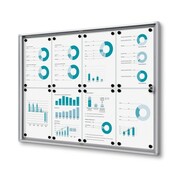 Gablota magnetyczna XS 8xA4 88x61 cm z certyfikatem trudnopalności B1 zamykana na kluczyk do użytku wewnętrznego gablota wewnętrzna gablota ogłoszeniowa tablica ogłoszeń tablica informacyjna ogniotrwała