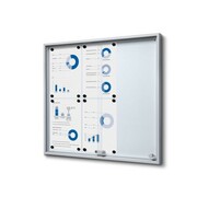 Gablota magnetyczna SLIM 6xA4 66x61 cm z przesuwanymi drzwiami zamykana na kluczyk do użytku wewnętrznego gablota wewnętrzna gablota ogłoszeniowa gablota informacyjna tablica ogłoszeń tablica informacyjna