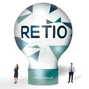 Balon reklamowy pneumatyczny 8m z nadrukiem indywidualnym - Standard z szyjką