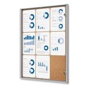 Gablota korkowa XSC 9xA4 66x92 cm zamykana na kluczyk do użytku wewnętrznego gablota wewnętrzna gablota ogłoszeniowa gablota informacyjna tablica ogłoszeń tablica informacyjna