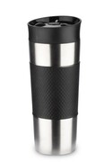Kubek termiczny RONDE 420 ml czarny z logo