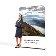 Stand reklamowy Tekstylny Monolith 1,5 x 2,3 m z wydrukiem jednostronnym