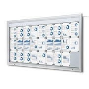 Zewnętrzna gablota magnetyczna ILLUMO 27xA4 189x89 cm z podświetleniem LED zamykana na kluczyk do użytku zewnętrznego gablota zewnętrzna gablota ogłoszeniowa gablota informacyjna tablica ogłoszeń tablica informacyjna