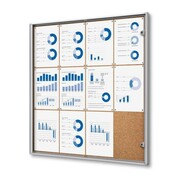 Gablota korkowa XSC 12xA4 88x92 cm zamykana na kluczyk do użytku wewnętrznego gablota wewnętrzna gablota ogłoszeniowa gablota informacyjna tablica ogłoszeń tablica informacyjna