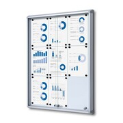 Gablota magnetyczna SL 9xA4 66x92 cm z przesuwanymi drzwiami zamykana na kluczyk do użytku wewnętrznego gablota wewnętrzna z certyfikatem trudnopalności B1 gablota ogłoszeniowa gablota informacyjna tablica ogłoszeń tablica informacyjna