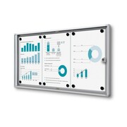 Gablota magnetyczna XS 3xA4 66x31 cm z certyfikatem trudnopalności B1 zamykana na kluczyk do użytku wewnętrznego gablota wewnętrzna gablota ogłoszeniowa gablota informacyjna tablica ogłoszeń tablica informacyjna ogniotrwała