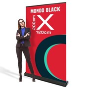 Rollup Mondo Black 120 x 200 cm stojak reklamowy rozwijany z opcją wydruku