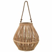vidaXL Wiszący lampion na świece, wiklinowy, naturalny vidaXL 246819