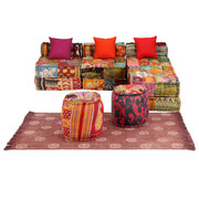 vidaXL Sofa modułowa z akcesoriami, 14 elementów, patchwork z tkanin vidaXL 275245
