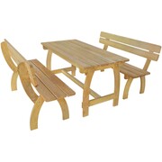 vidaXL Zestaw mebli ogrodowych, 3 cz., impregnowane drewno sosnowe FSC vidaXL 273754