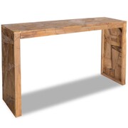 vidaXL Stolik-konsola, zerodowane drewno tekowe, 120 x 35 x 76 cm vidaXL 244519