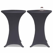 vidaXL Elastyczne nakrycie stołu antracytowe 2 szt. 70 cm vidaXL 131429