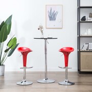 vidaXL Stołki barowe, 2 szt., plastikowe, czerwone vidaXL 246887