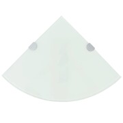 vidaXL Półka narożna z chromowanymi wspornikami, biała, 35x35 cm vidaXL 243859